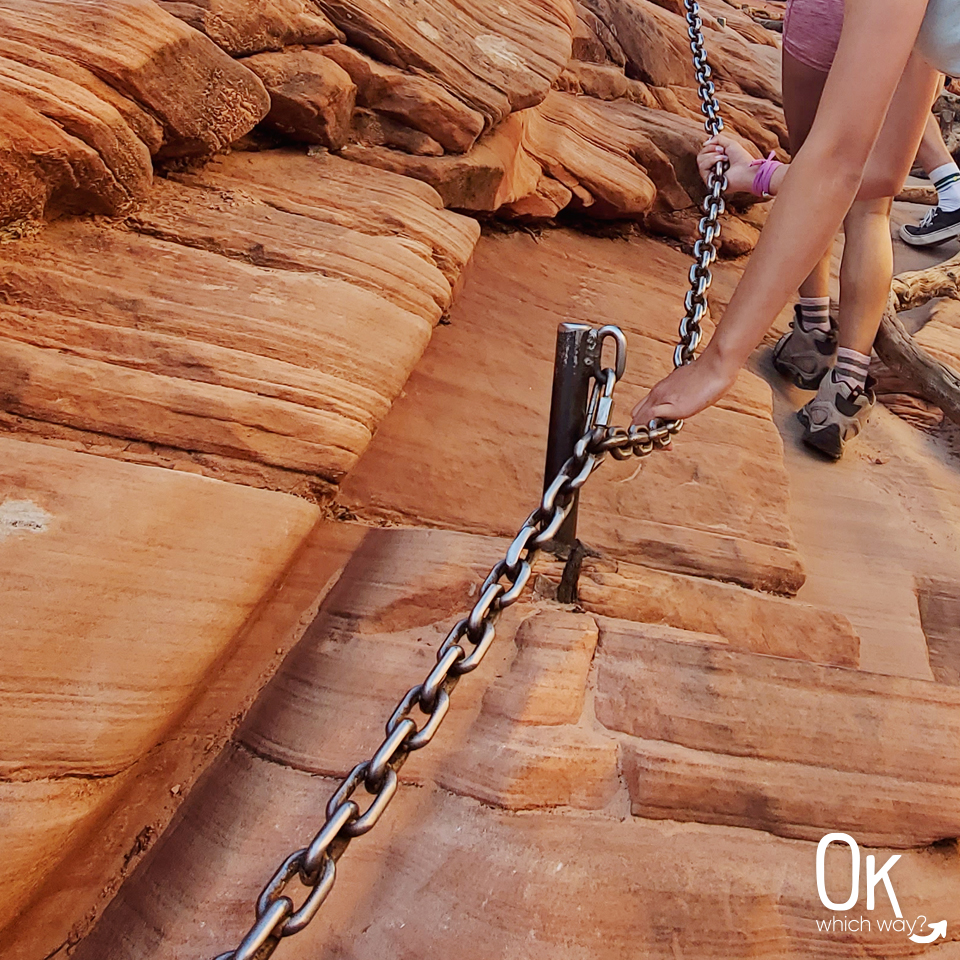 Angels Landing chains Zion National Park | OK Which Way