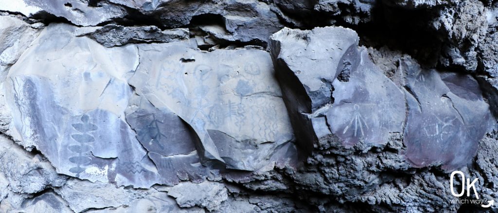 Lava Beds National Monument symbol bridge pictographs | OK Which Way