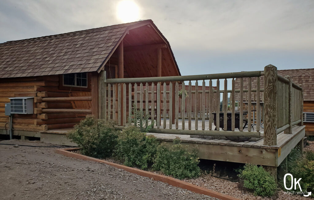 Twin Falls Jerome KOA in Idaho camping cabin with deck | Ok Which Way