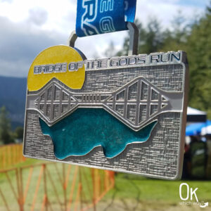 Bridge of the Gods Half Marathon Race medal | OK Which Way