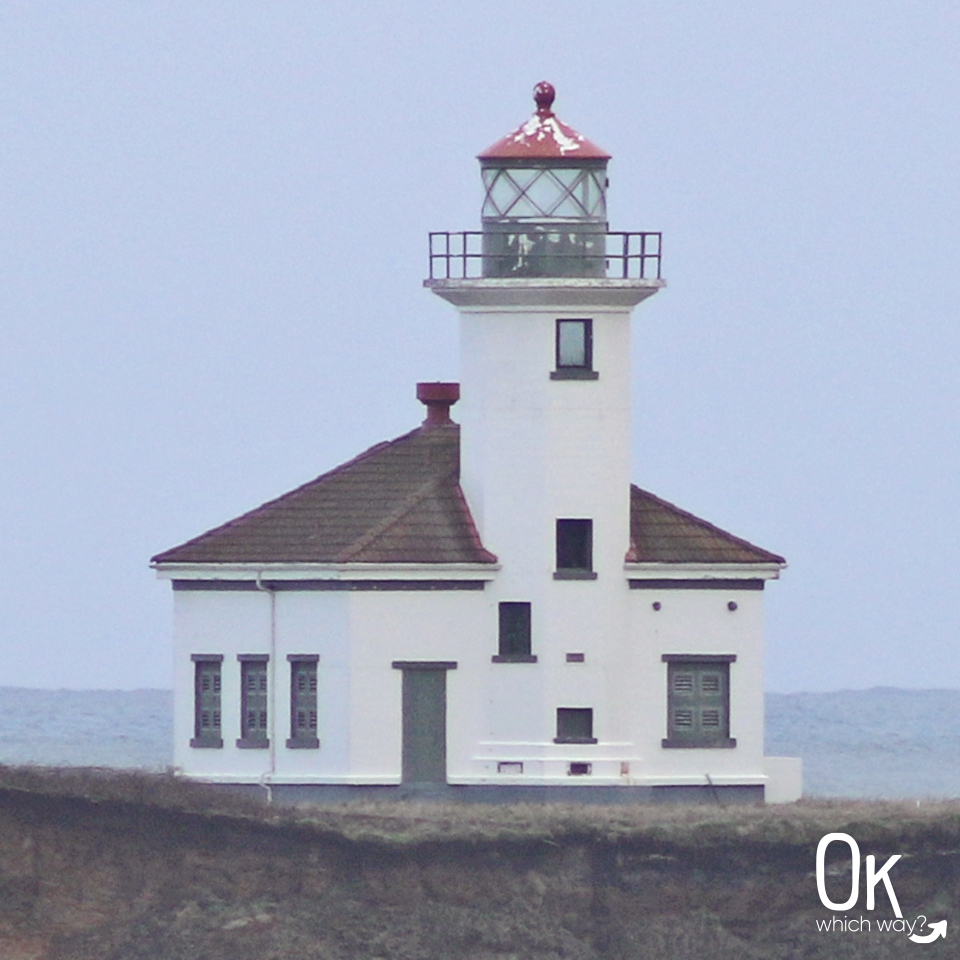 Cape Arago Lighthouse viewed from Lighthouse Lookout | OK Which Way