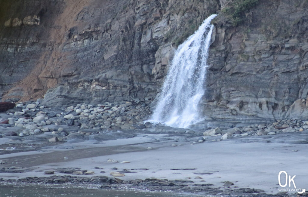 Waterfall at Cape Arago State Park in Oregon | OK Which Way