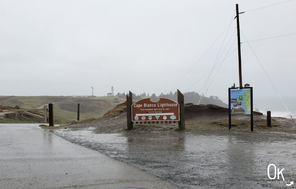 Cape Blanco Lighthouse parking lot | OK Which Way