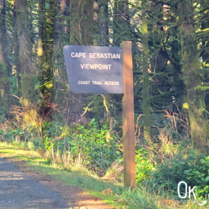 Cape Sebastian Viewpoint sign in Oregon | OK Which Way