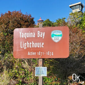 Yaquina Bay Lighthouse sign | OK Which Way