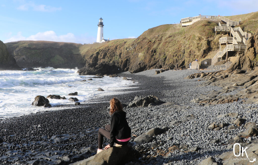 Yaquina Head Lighthouse Cobble Beach | OK Which Way