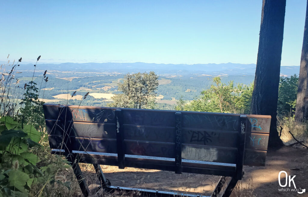 Bench at Bald Peak State Scenic Viewpoint near Hillsboro | Ok Which Way