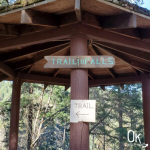 Hedge Creek Falls Trail sign | OK Which Way