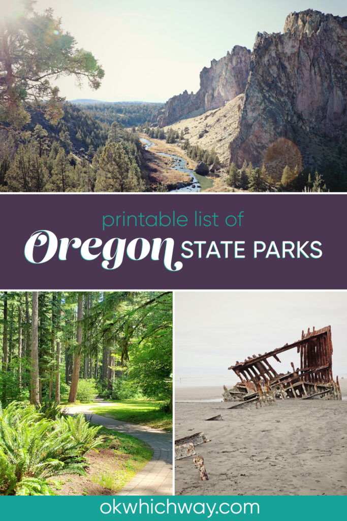 Printable List of Oregon State Parks | OK Which Way
