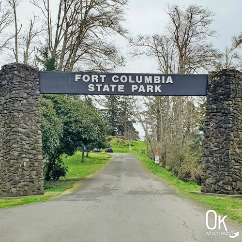 Fort Columbia Washington Historical State Park sign | Ok Which Way