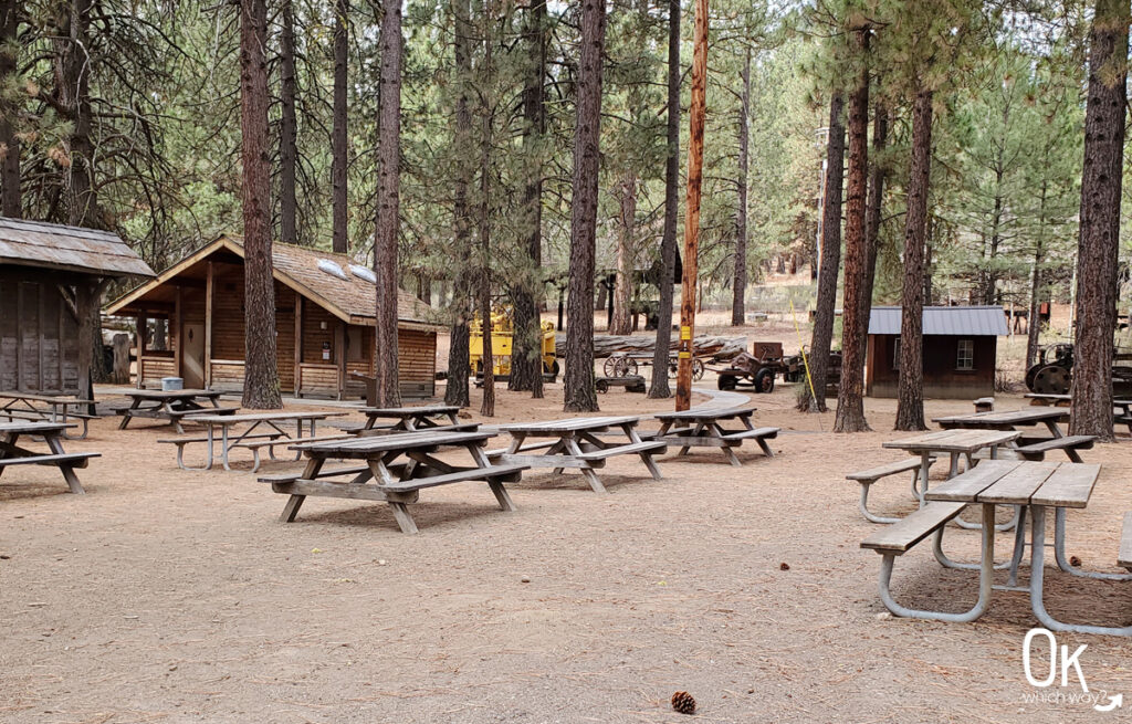 Picnic area at Collier State Park Logging Museum | OK Which Way