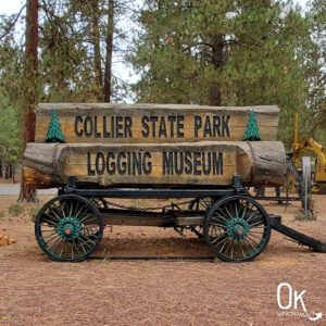 Collier State Park Logging Museum sign | OK Which Way