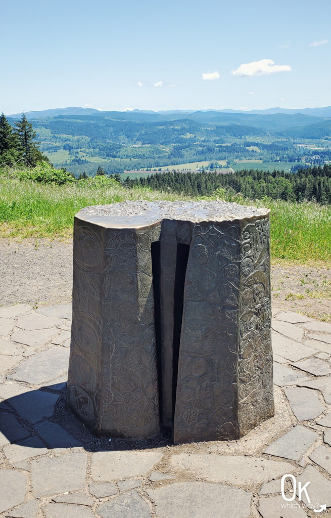 Mt. Pisgah Sighting Pedestal at the summit in Oregon | OK Which Way