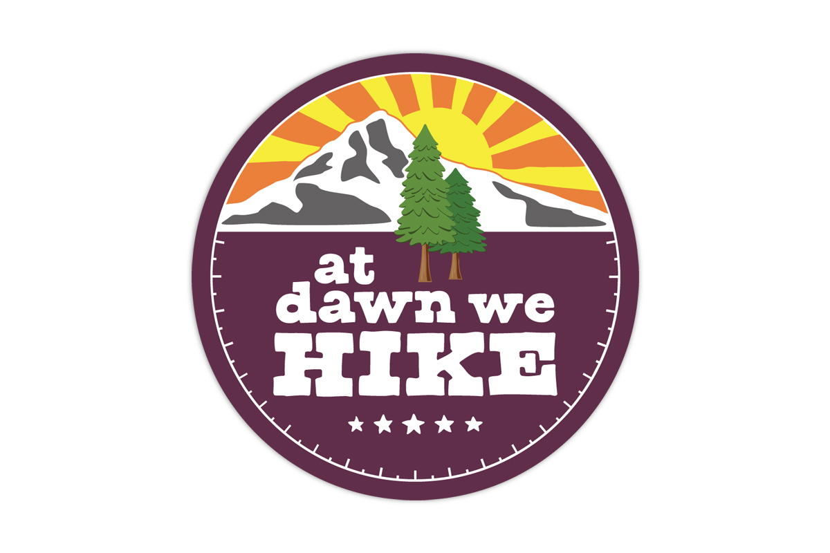 At Dawn we Hike Vinyl Sticker