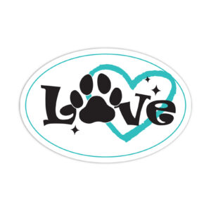 Dog Love Vinyl Sticker