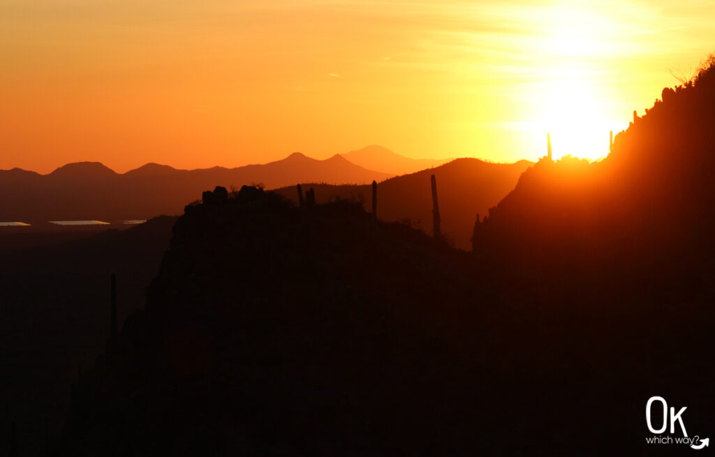 Sunset at Gates Pass Overlook at Tucson Mountain Park | OK Which Way