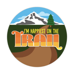 Happiest on the Trail Vinyl Sticker