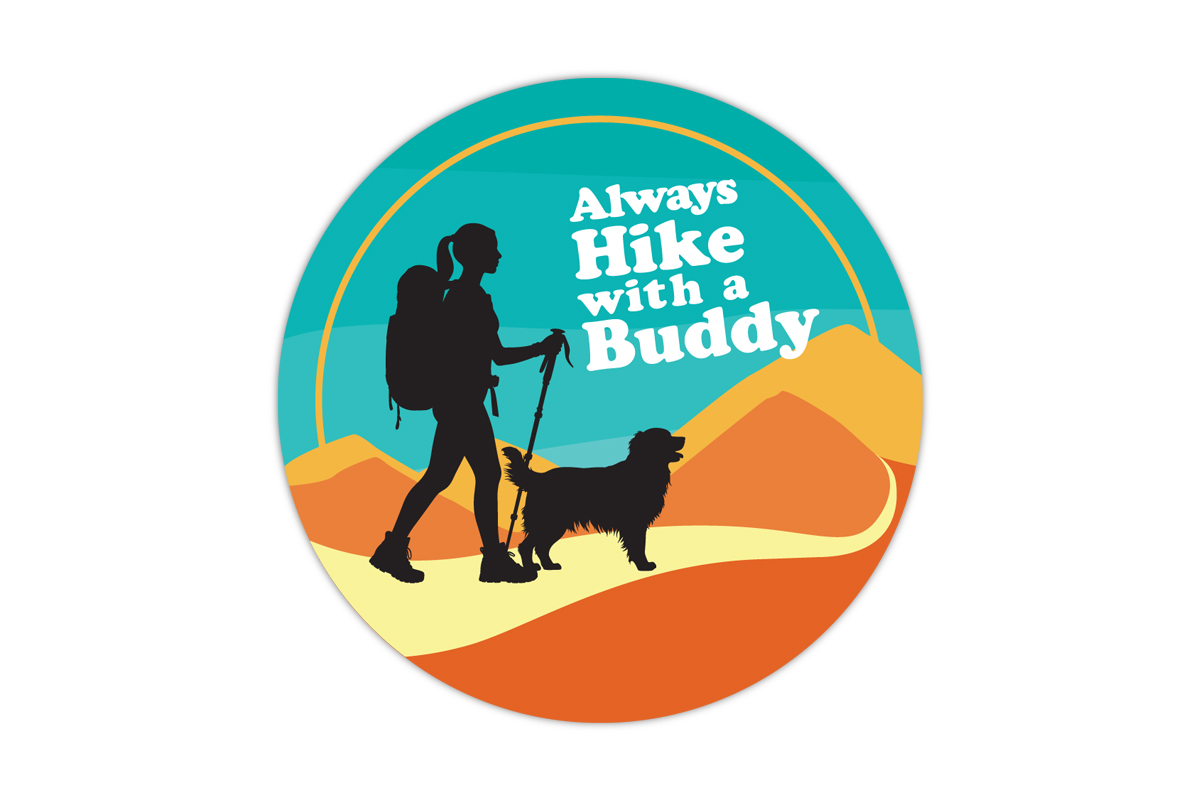 Hike with a Buddy Vinyl Sticker