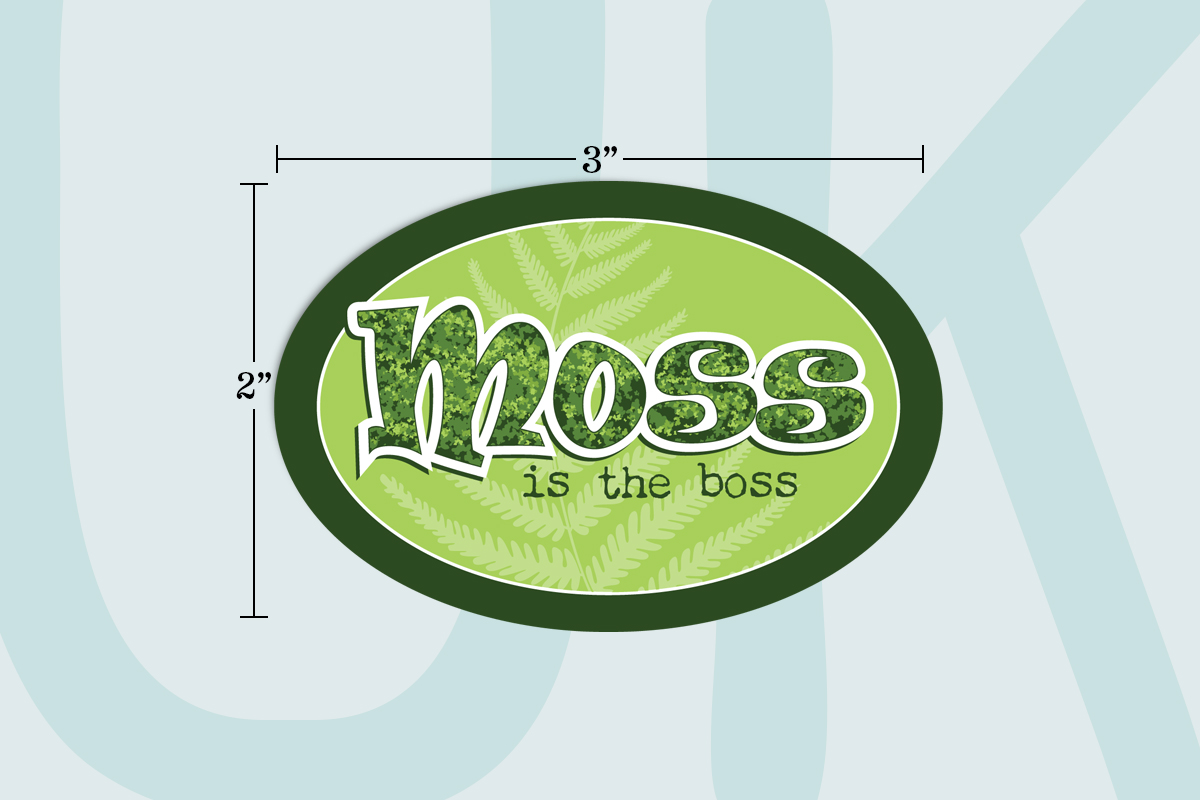 Moss is the Boss Vinyl Sticker - Image 2