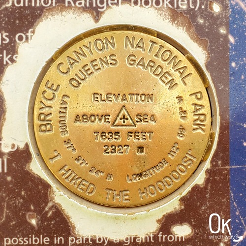 I Hiked the Hoodoos marker along Queens Garden in Bryce National Park | OK Which Way