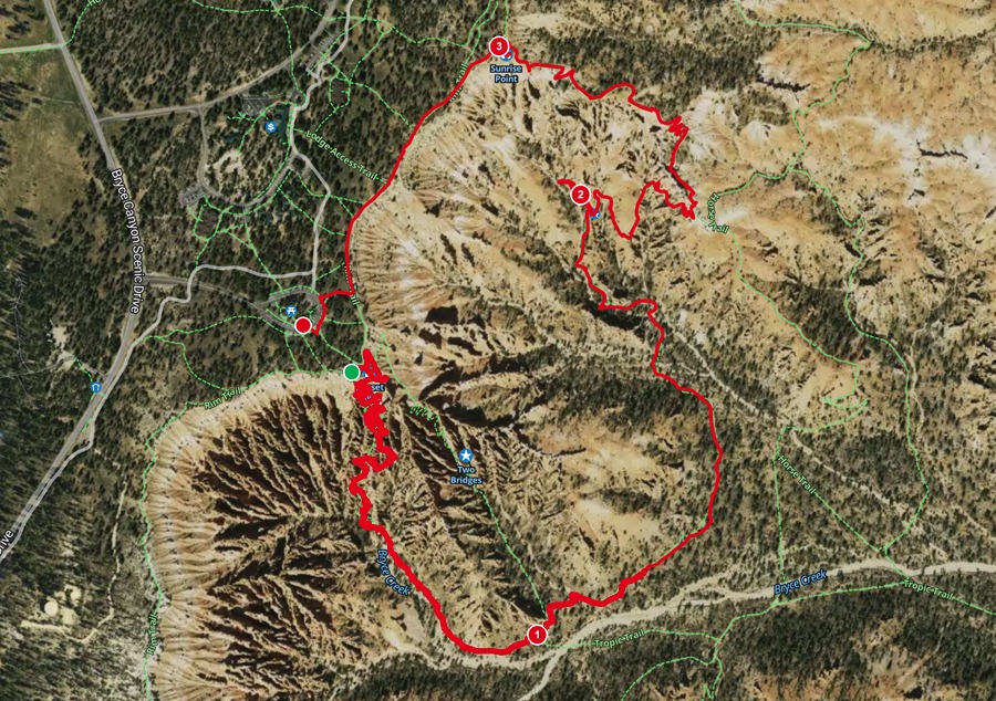 Queens Garden and Navajo Loop hiking stats at Bryce Canyon National Park | OK Which Way