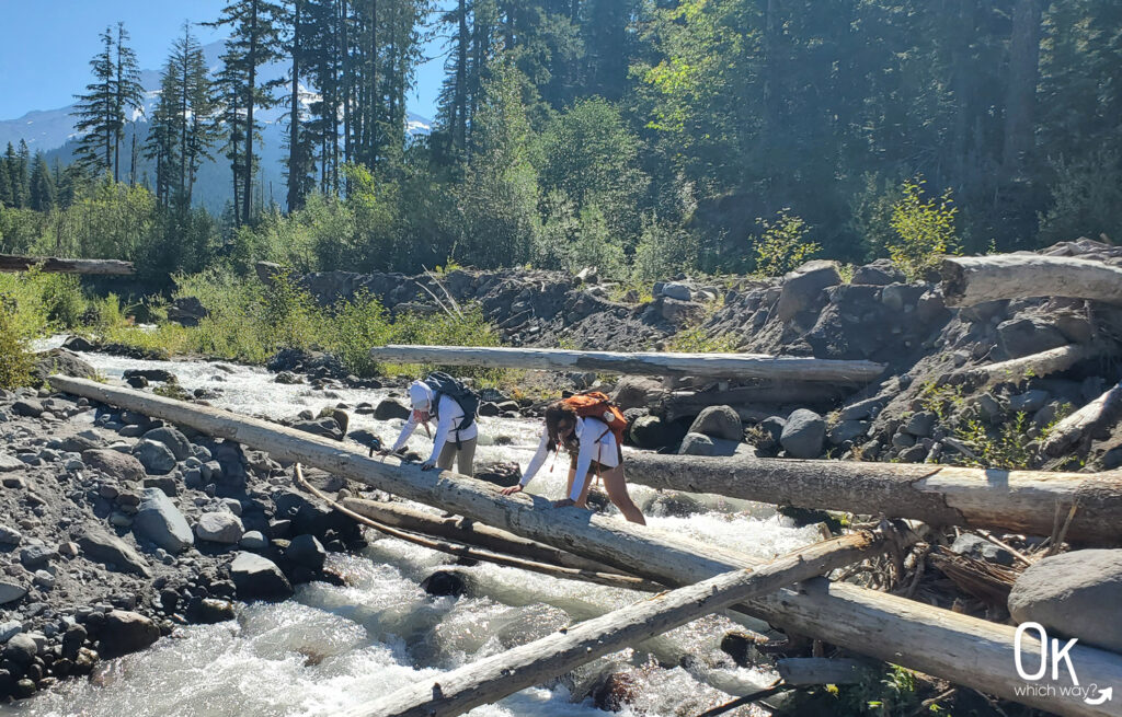 Crossing the Sandy River on Mount Hood | OK Which Way