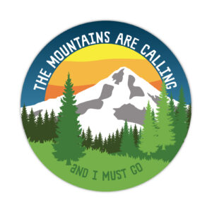 Mountains are Calling Vinyl Sticker
