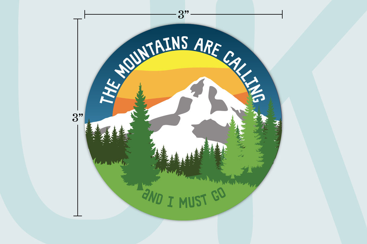 Mountains are Calling Vinyl Sticker - Image 4