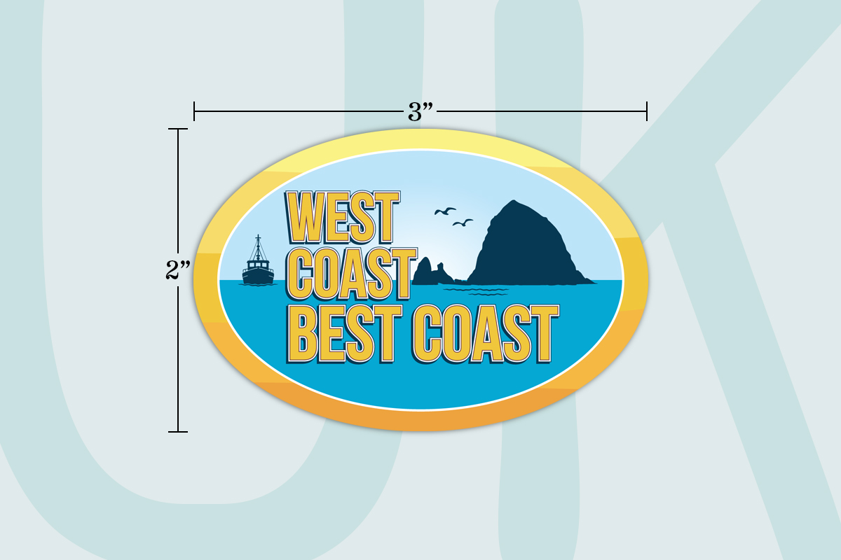 West Coast Best Coast Vinyl Sticker - Image 2