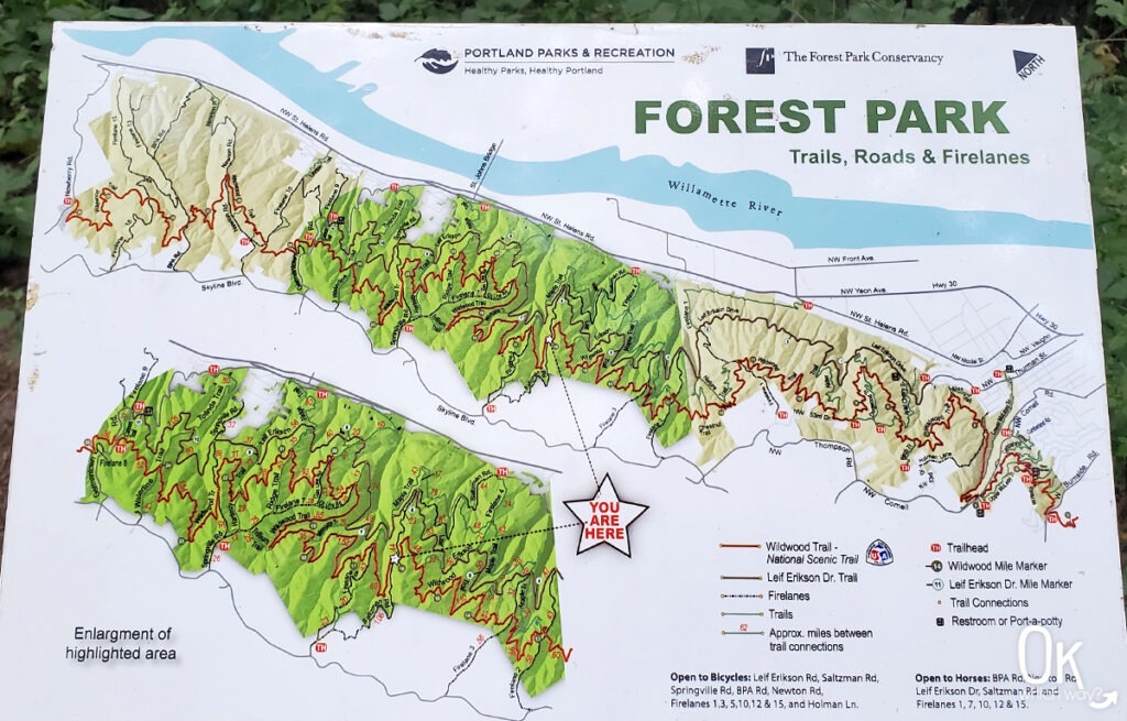 Wildwood Trail Guide map | OK Which Way