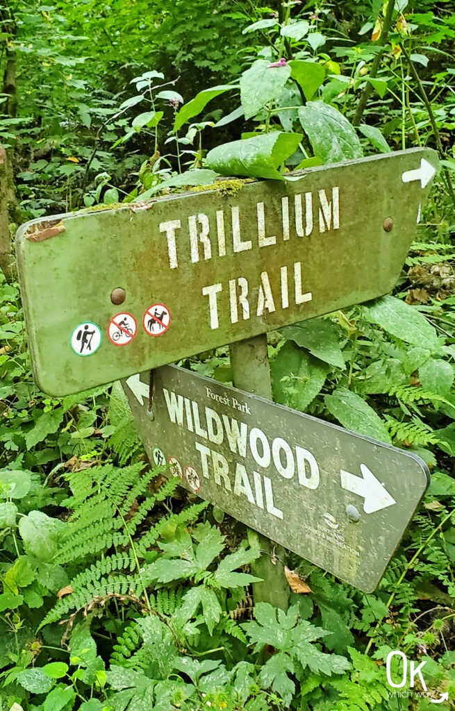 Wildwood Trail directional signs | OK Which Way